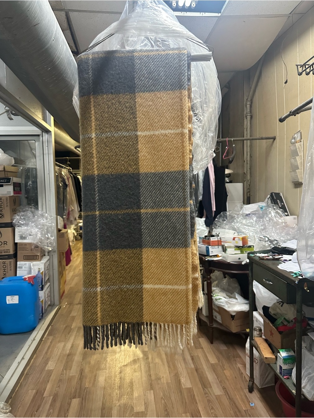 Icewear Yellow & Gray Plaid Wool Wrap - Picture 3 of 4